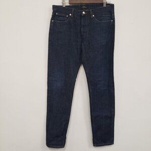 APC Mens Selvedge Denim Jeans Size 31 Dark Wash Capsule Hipster‎ Everyday Casual